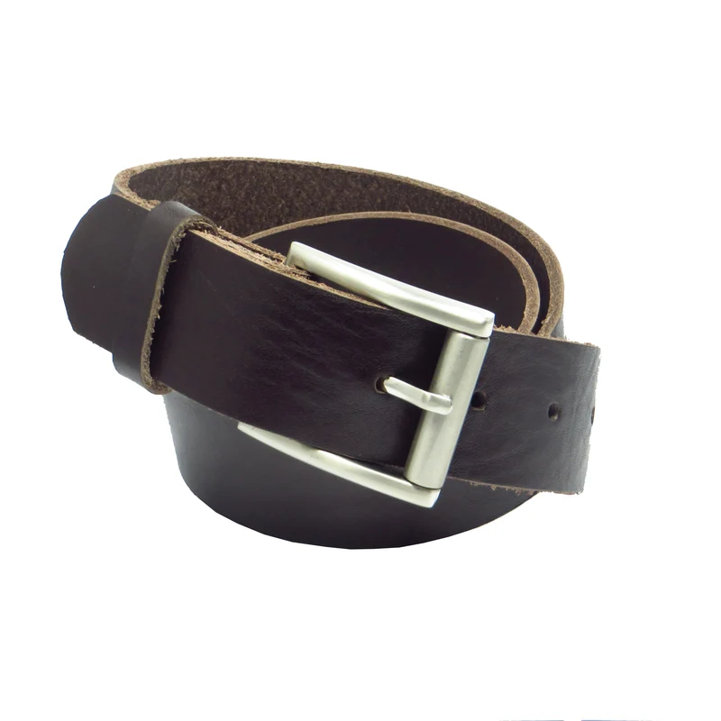 Ledergürtel 4 cm breit dunkelbraun Rindsleder