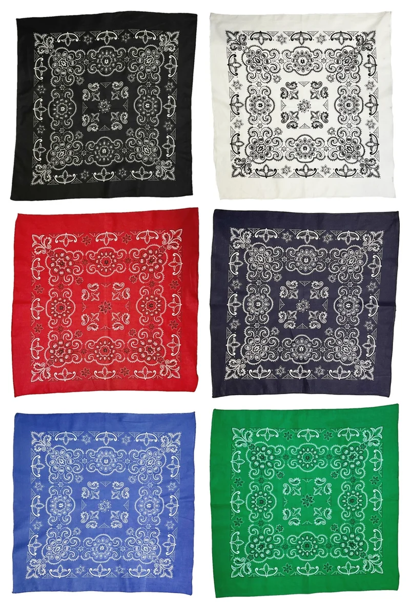 XL Bandana Paisley 70 x 70 cm Biker Country Line Dance verschiedene Farben