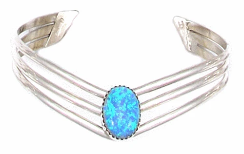 Armreifen Armspange Indianerschmuck 925er Silber Opal Handarbeit Navajo