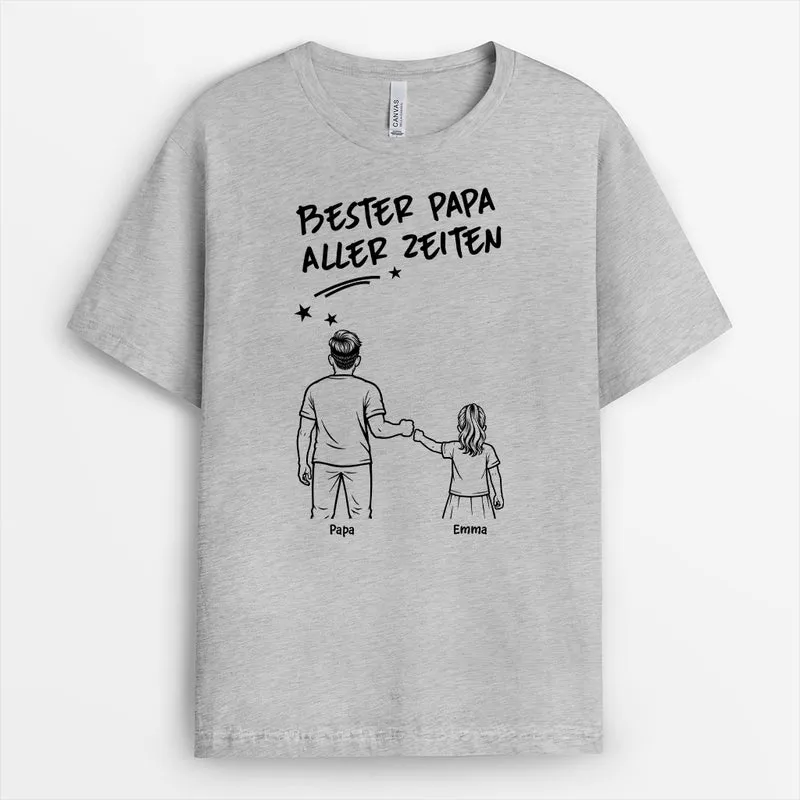 Bester Papa Aller Zeiten - Personalisiertes Geschenk | Papa Shirt Faust Basic