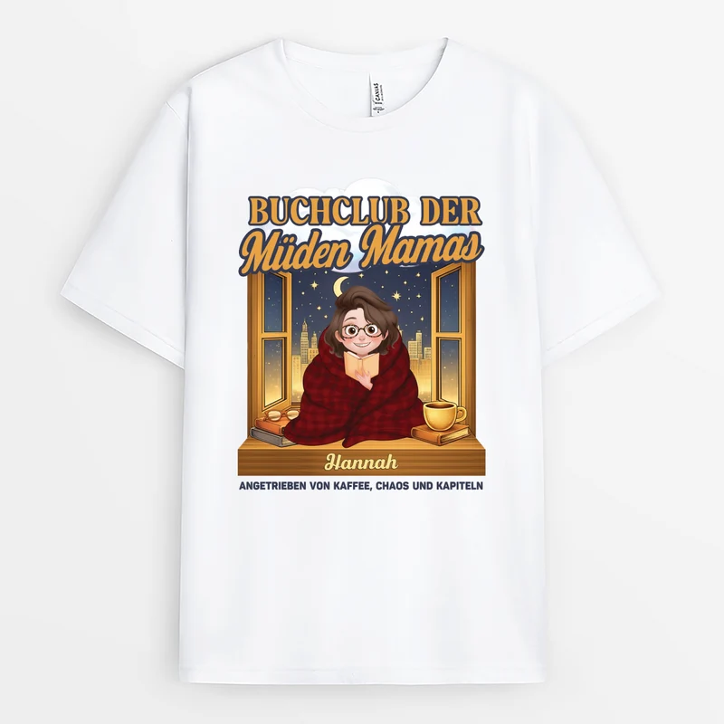 Buchclub Der Müden Mamas - Personalisierte Geschenke Für Leseratten | Mama & Papa Shirt