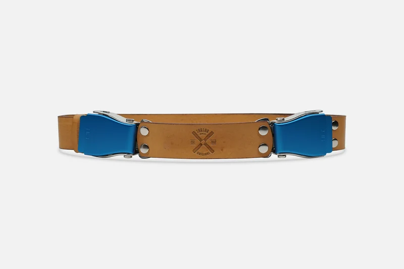 2-SCHNALLENGÜRTEL STANDARD COGNAC LIGHT/BLAU