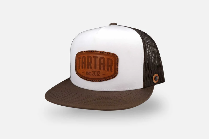 TARTAR CAP - LEATHER PATCH BROWN
