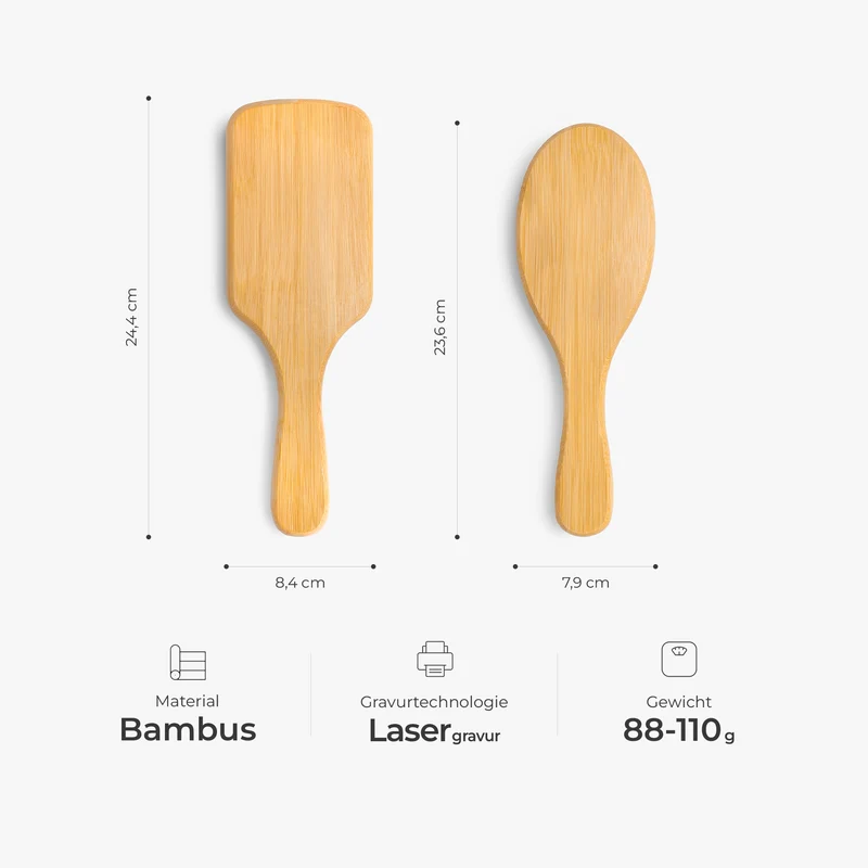 Name - Personalisierte Geschenke Für Frauen | Bambus Haarbürste Mit Gravur