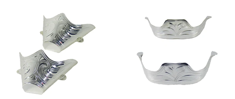 Stiefelspitzen Stiefelhacken Stiefelschmuck graviert für spitze Cowboystiefel