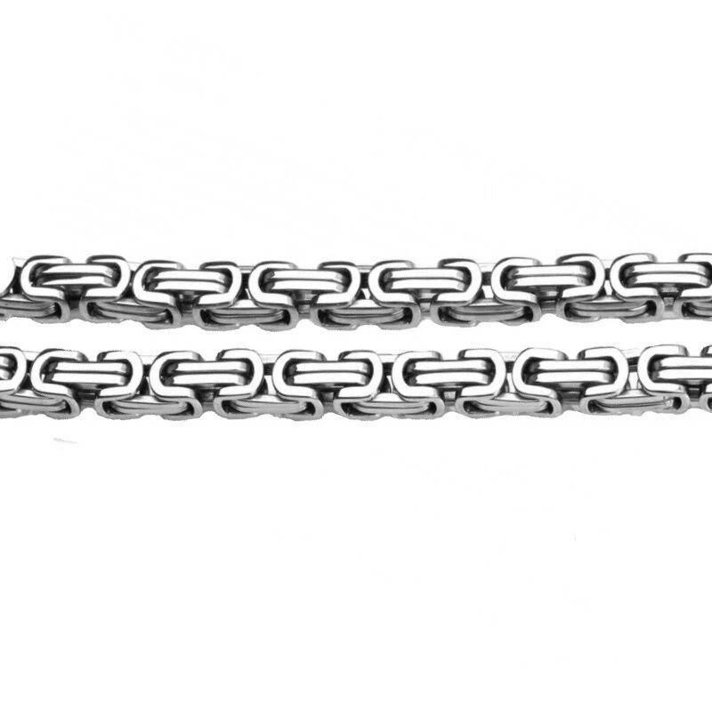 Kette Königskette Edelstahl silber Halskette 60 x 0,6 x 0,6 cm Biker Gothic