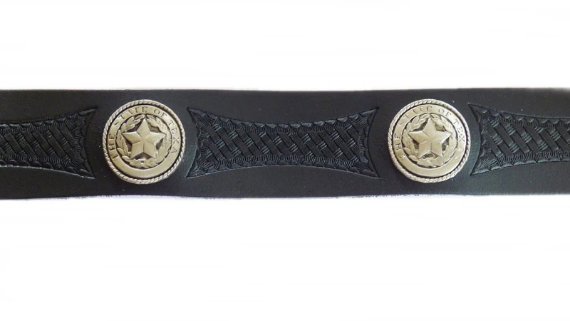 Gürtel Wechselgürtel Westerngürtel Leder punziert Lone Star schwarz braun 70-140
