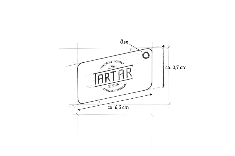 PARALLELOGRAMM - ANHÄNGER COGNAC LIGHT