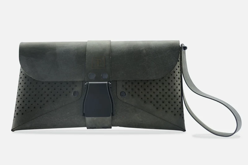 HANDTASCHE VINTAGE GRANIT/SCHWARZ