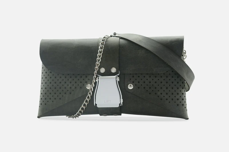 HANDTASCHE VINTAGE GRANIT/SILBER