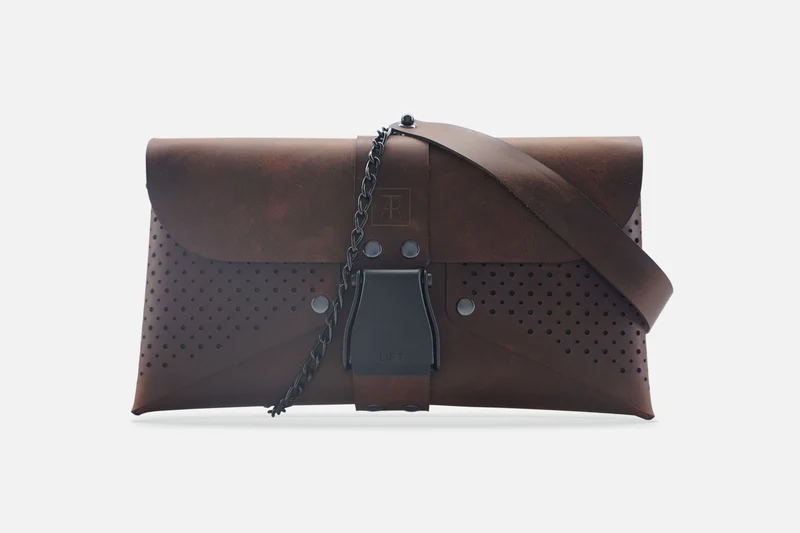 HANDTASCHE VINTAGE BROWN/SCHWARZ