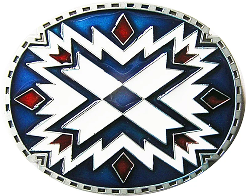 Gürtelschnalle Buckle Gürtelschließe für Wechselgürtel Indianisches Ornament