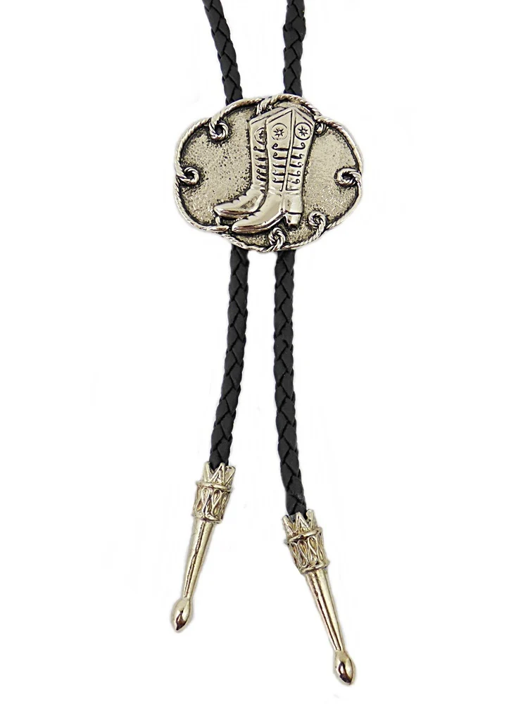 Bolo Tie Westernkrawatte Lederkordel Line Dance Cowboystiefel