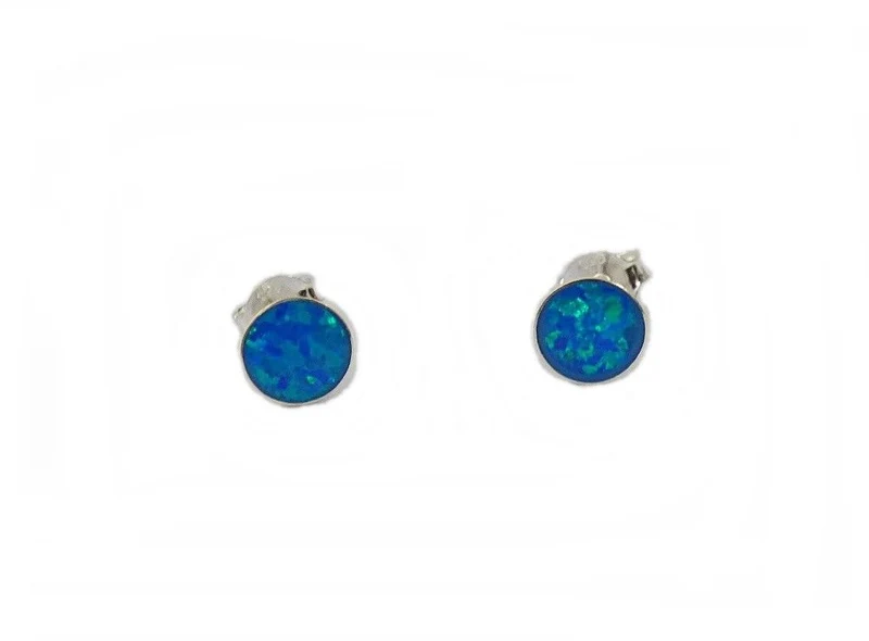 Ohrringe Ohrstecker 925er Sterling Silber mit Feuer Opal