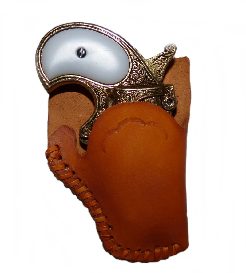 Westernholster Holstertasche echt Leder Handarbeit für Deringer schwarz o. braun