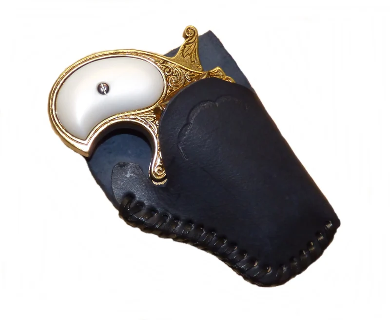 Westernholster Holstertasche echt Leder Handarbeit für Deringer schwarz o. braun