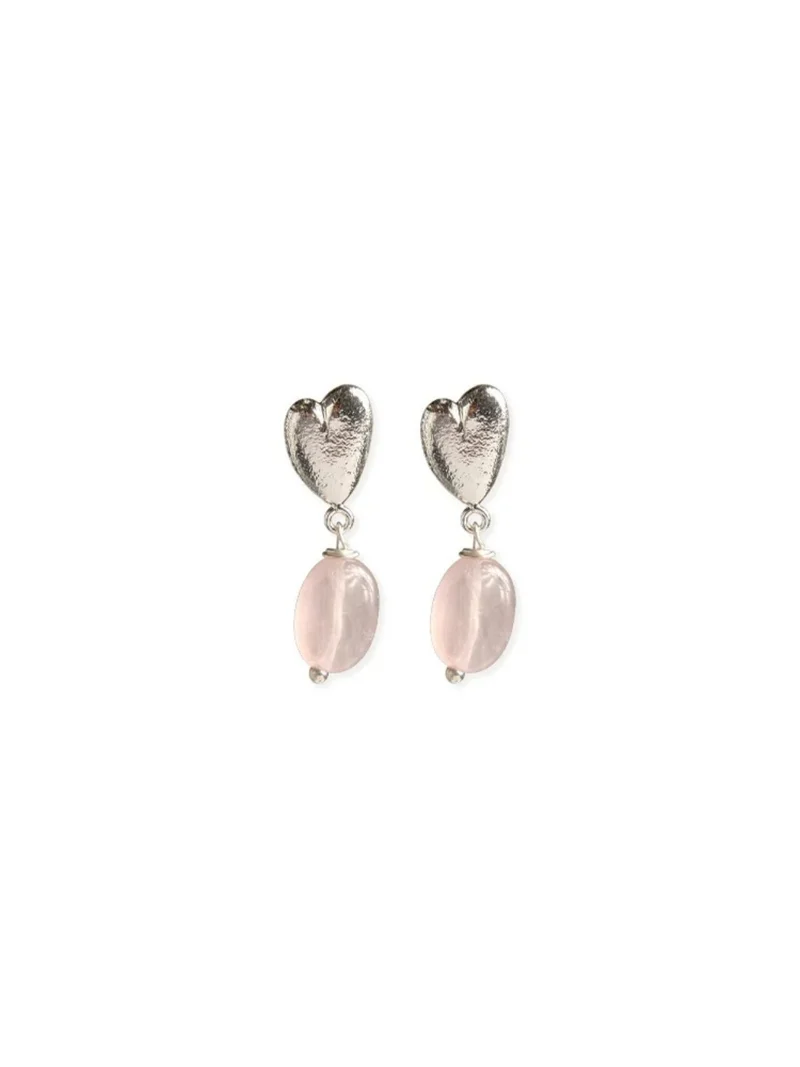 Heavenly Rose Quartz Ohrringe Silber