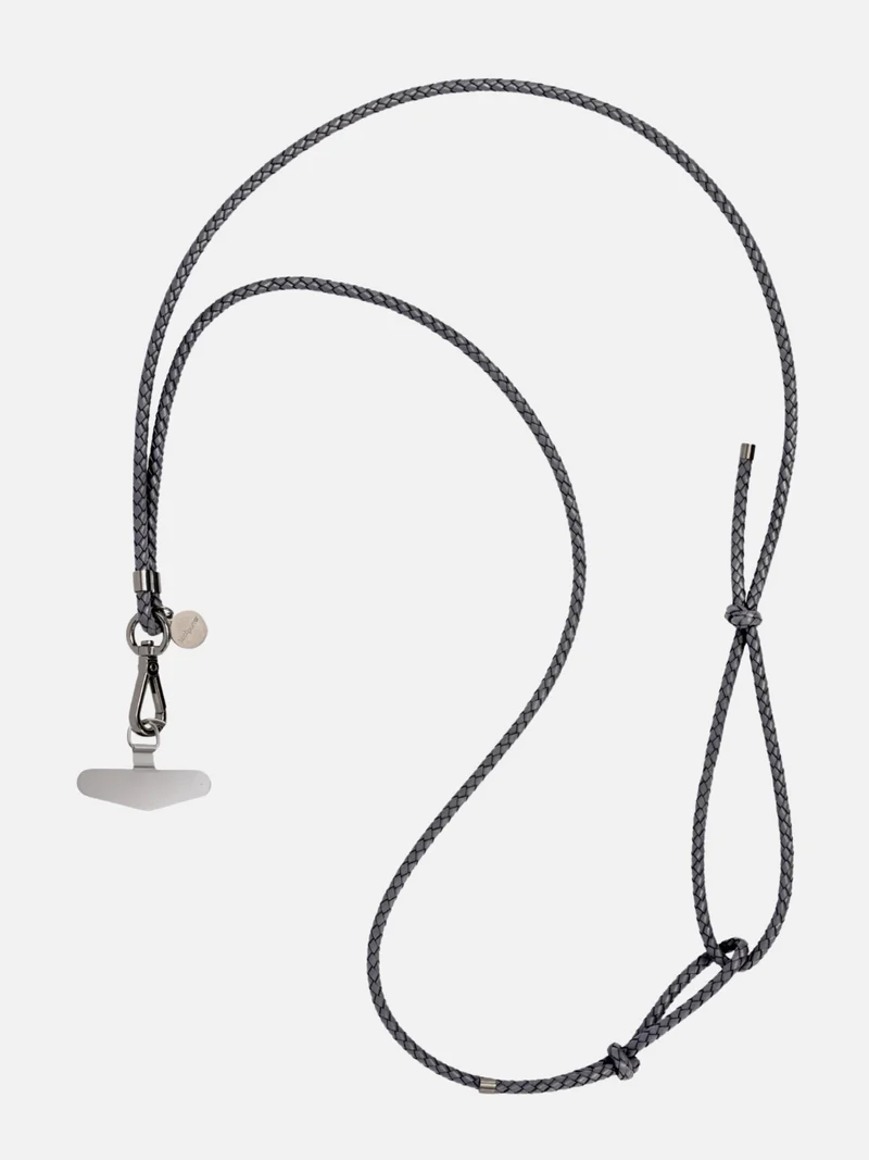 Handykette Cecilie Schwarz-Silber