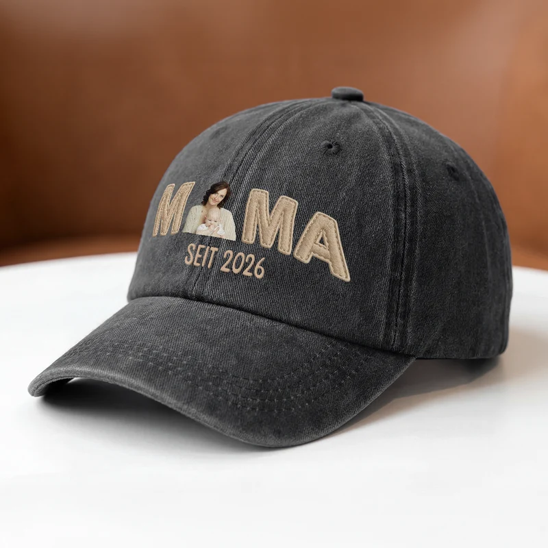 Mama Papa Seit - Personalisierte Geschenke Foto | Washed Cap