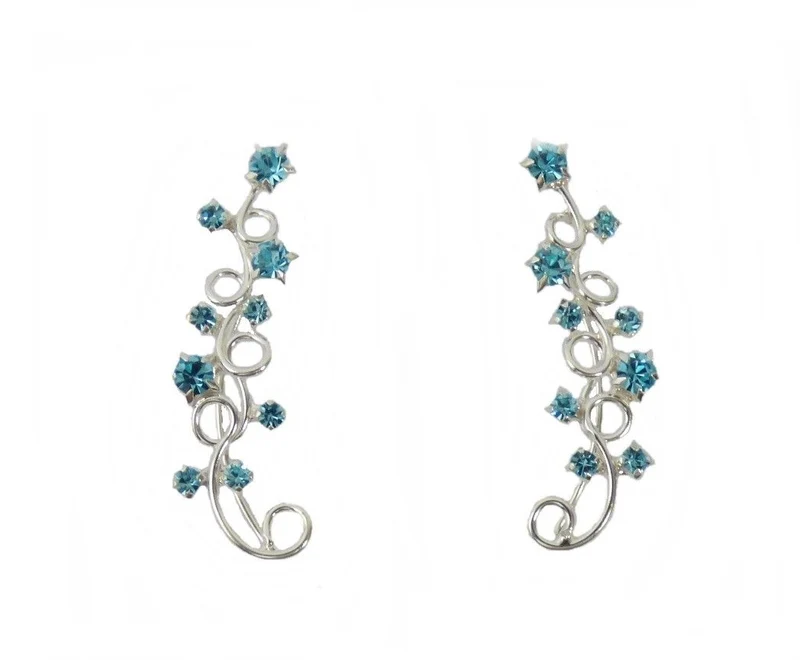 Ohrklemme Ohrschmuck Ohrstecker 925 Sterling Silber 2 Farben Bling