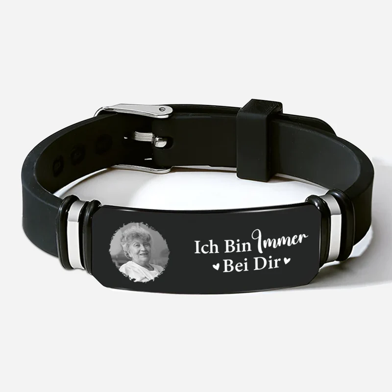 Ich Bin Immer Bei Dir - Personalisierte Trauergeschenke | Armband Mit Foto Mama Papa