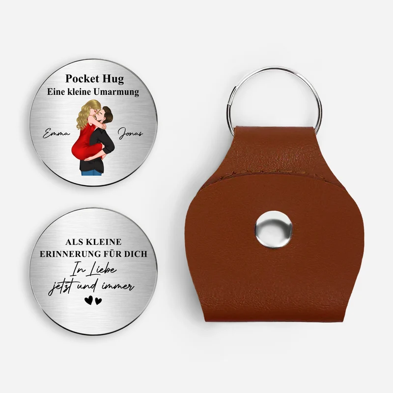 Eine Kleine Umarmung - Personalisierte Paar Geschenke | Pocket Hug Schlüsselanhänger