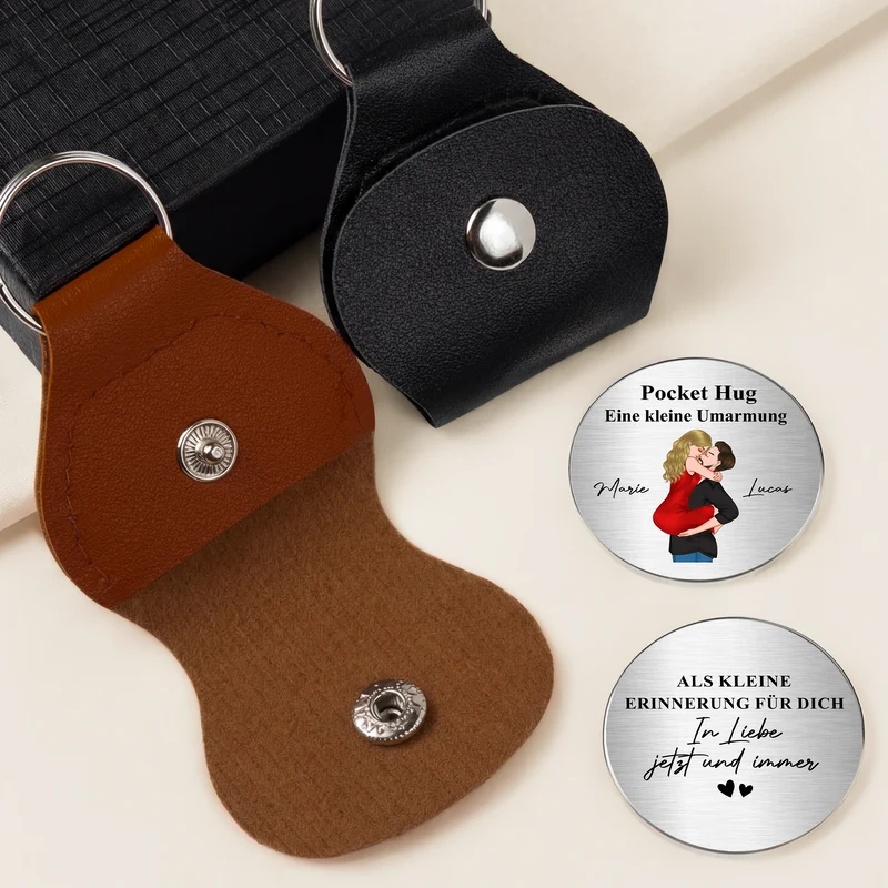 Eine Kleine Umarmung - Personalisierte Paar Geschenke | Pocket Hug Schlüsselanhänger