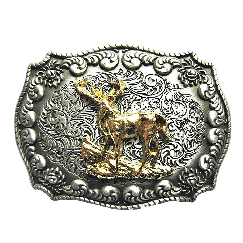 Gürtelschnalle Buckle Gürtelschliesse Hirsch Deer Jäger für Wechselgürtel