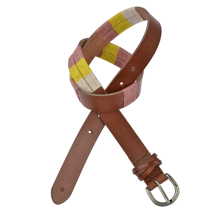 Marc O'Polo Gürtel 2,5 cm in Braun Multicolor