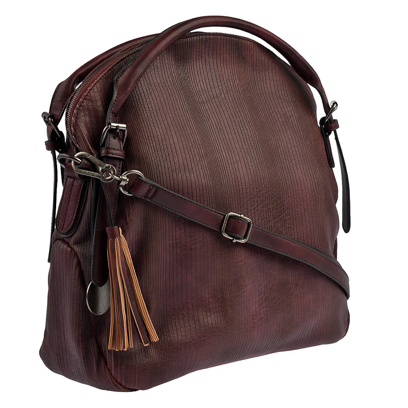 SURI FREY Handtasche Audrey Linecut in Bordeaux