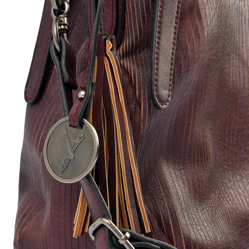 SURI FREY Handtasche Audrey Linecut in Bordeaux