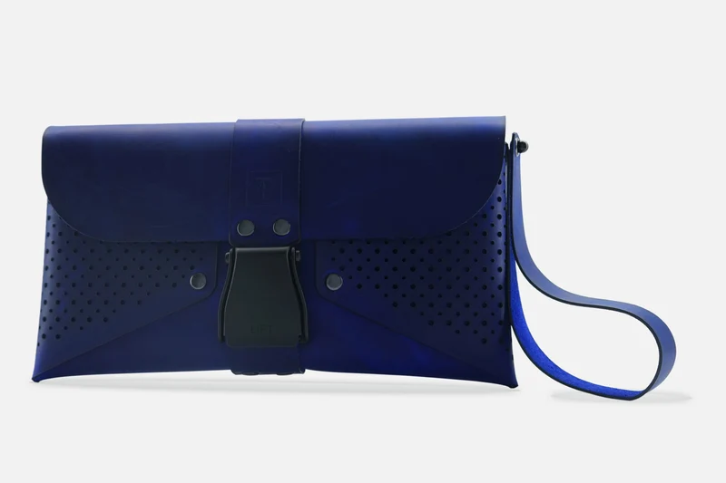 HANDTASCHE VINTAGE ROYALBLUE/SCHWARZ