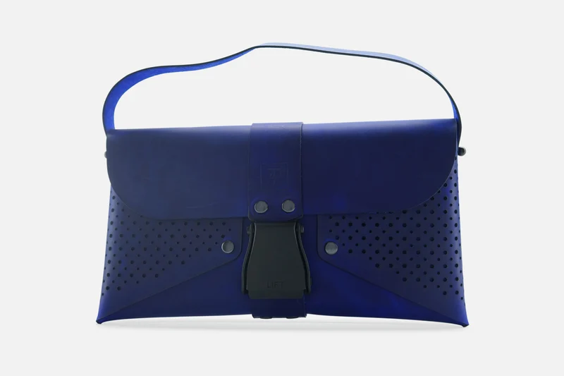 HANDTASCHE VINTAGE ROYALBLUE/SCHWARZ
