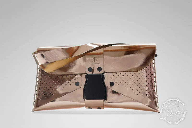 HANDTASCHE MIRROR ROSÉ/SCHWARZ