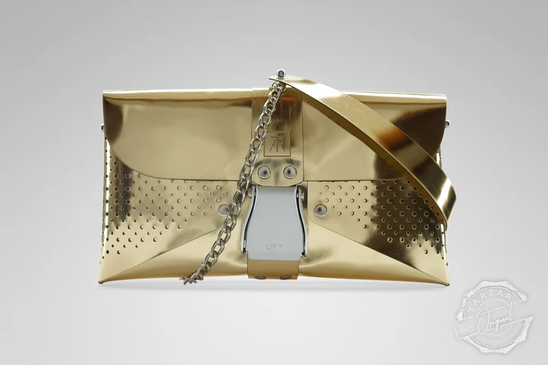 HANDTASCHE MIRROR GOLD/SILBER