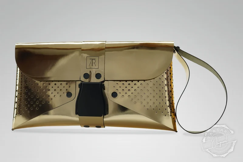 HANDTASCHE MIRROR GOLD/SCHWARZ