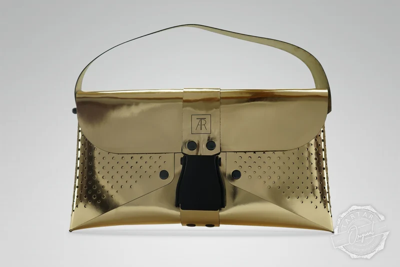 HANDTASCHE MIRROR GOLD/SCHWARZ