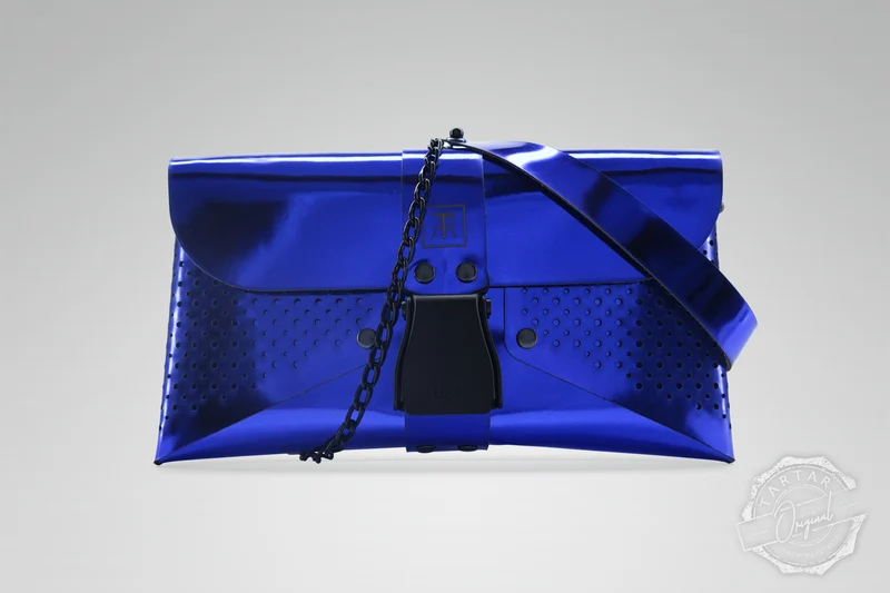 HANDTASCHE MIRROR ROYALBLUE/SCHWARZ