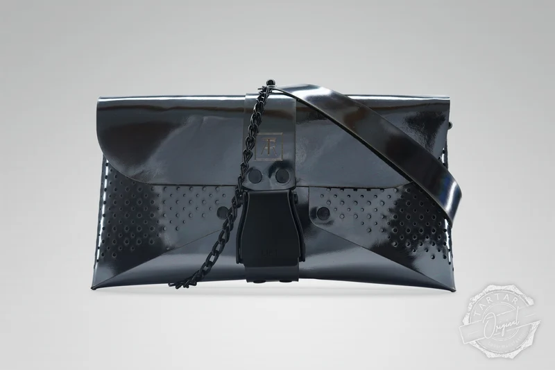 HANDTASCHE MIRROR ANTHRAZIT/SCHWARZ