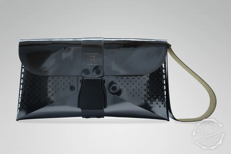 HANDTASCHE MIRROR ANTHRAZIT/SCHWARZ