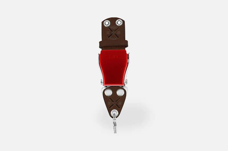 SCHLÜSSELHALTER (WAND) - DARKBROWN/LACHSROT