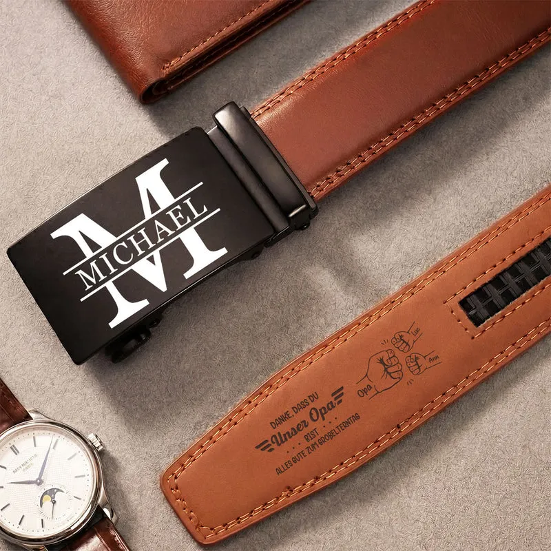 Danke Dass Du Unser Papa Bist - Personalisierte Geschenke Vatertag | Ledergürtel Papa Opa