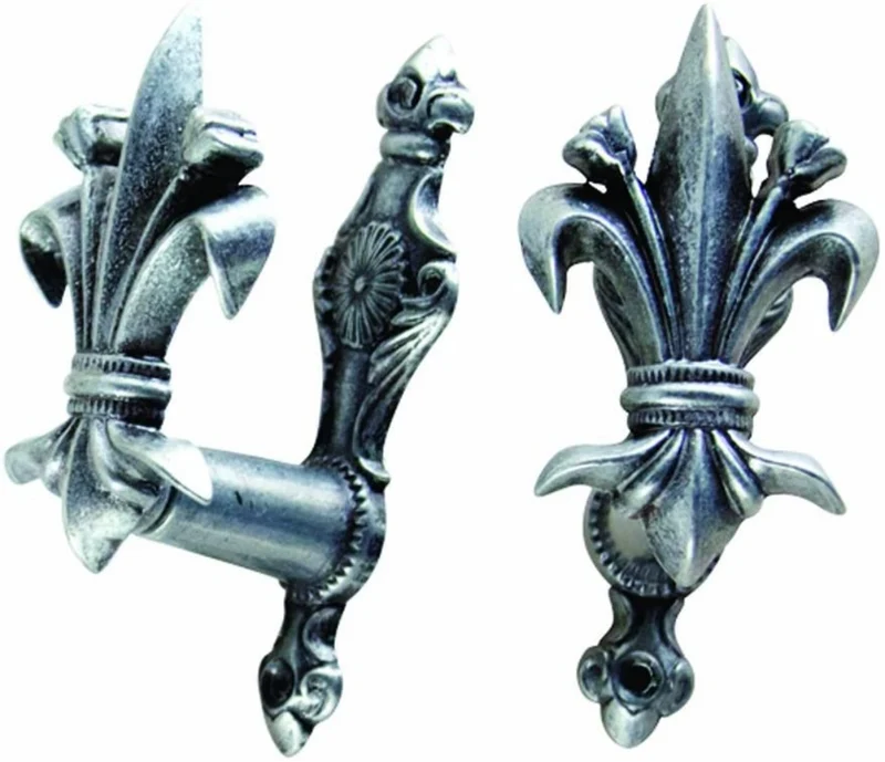 Waffenhalter Wandhalter ausziehbar Pistole Gewehr Fleur de Lys Lilie