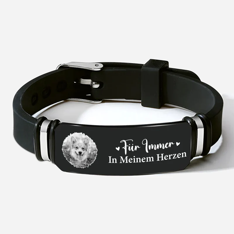 Ich Bin Immer Bei Dir - Personalisierte Trauergeschenke | Armband Mit Foto Katze Hund