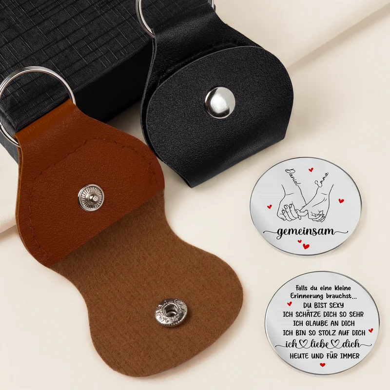 Du Und Ich Wir Schaffen Das - Personalisierte Paar Geschenke | Pocket Hug Schlüsselanhänger