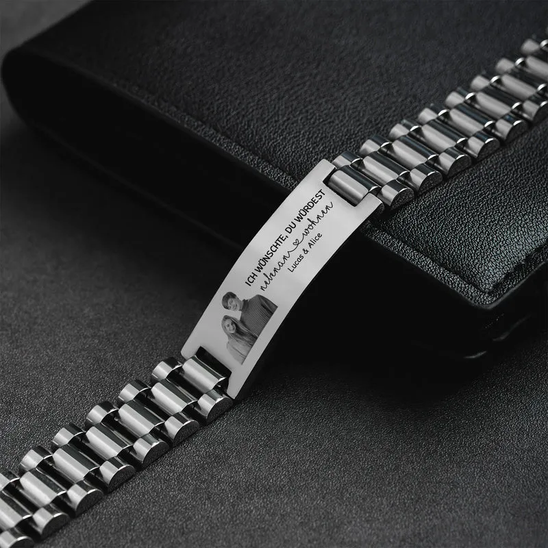 Ich Wünschte Du Würdest Nebenan Wohnen Uhrenband - Personalisierte Geschenke Beste Freundin | Armband Mit Foto