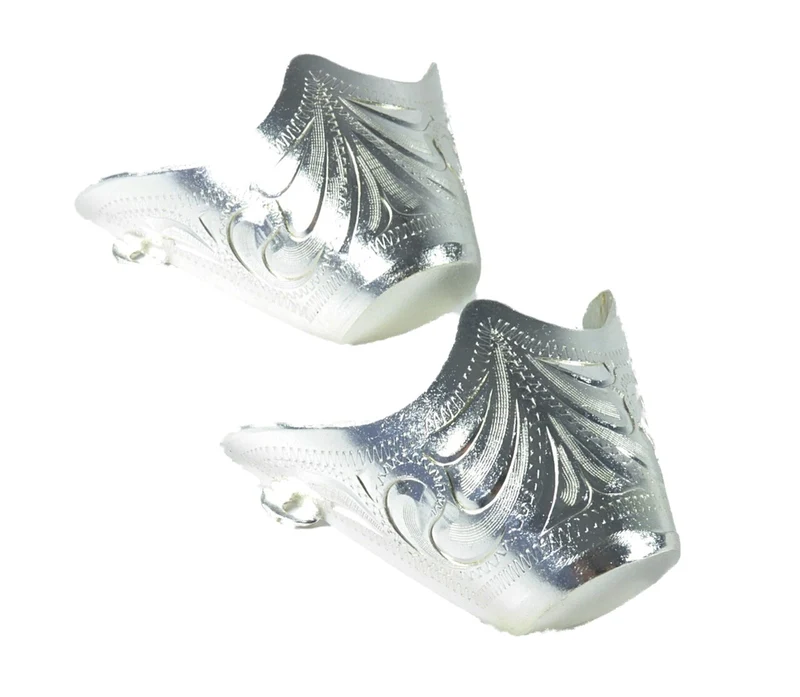 Stiefelspitzen Stiefelschmuck für Cowboystiefel Westernstiefel silber graviert
