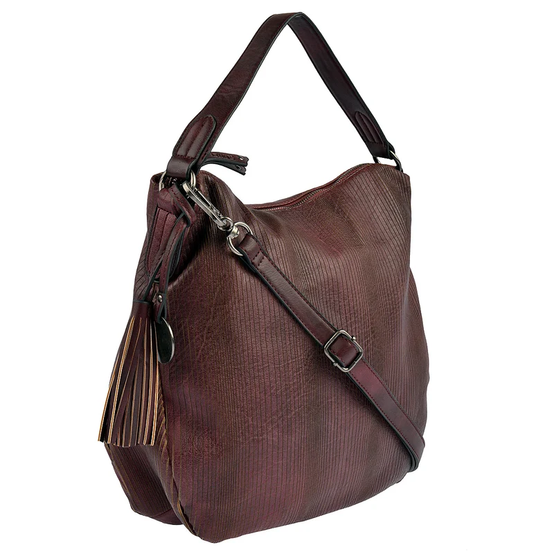 SURI FREY Beuteltasche Audrey Linecut in Bordeaux