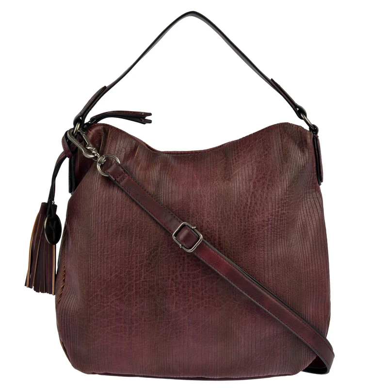 SURI FREY Beuteltasche Audrey Linecut in Bordeaux