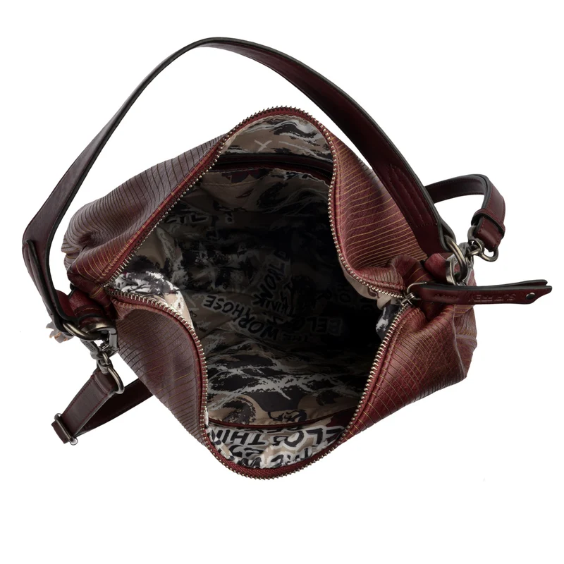SURI FREY Beuteltasche Audrey Linecut in Bordeaux